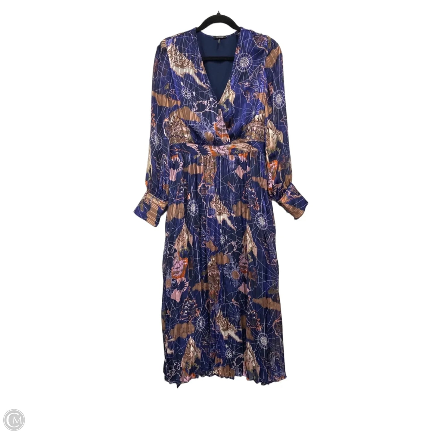 Dress Casual Maxi By Scotch & Soda In Blue & Brown, Size: Xs
