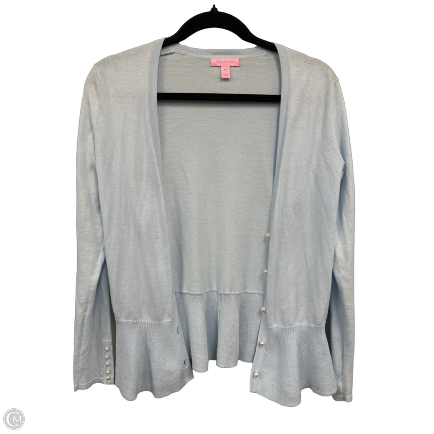 Sweater Cardigan Designer By Lilly Pulitzer In Blue, Size: Xs