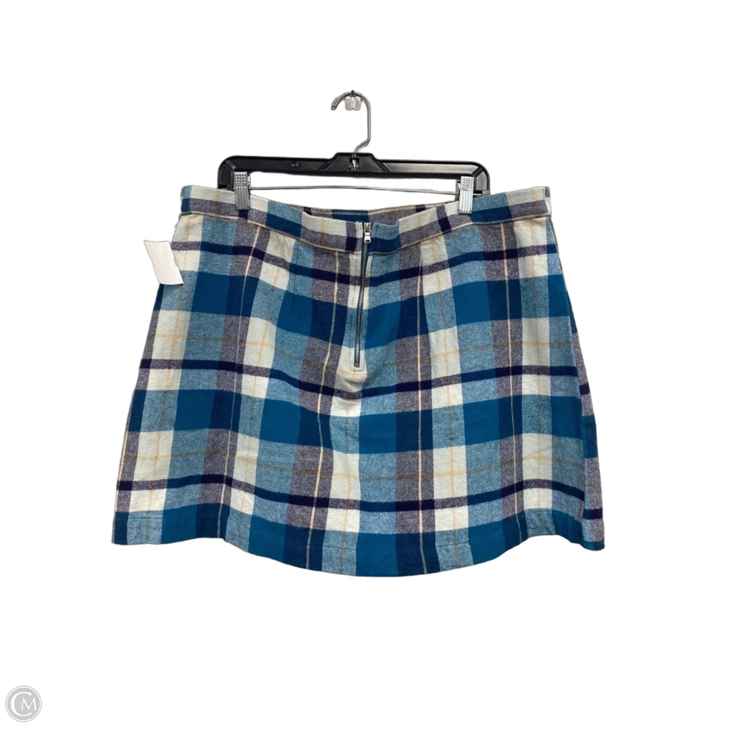 Skirt Mini & Short By True Craft In Blue & Cream, Size: 16