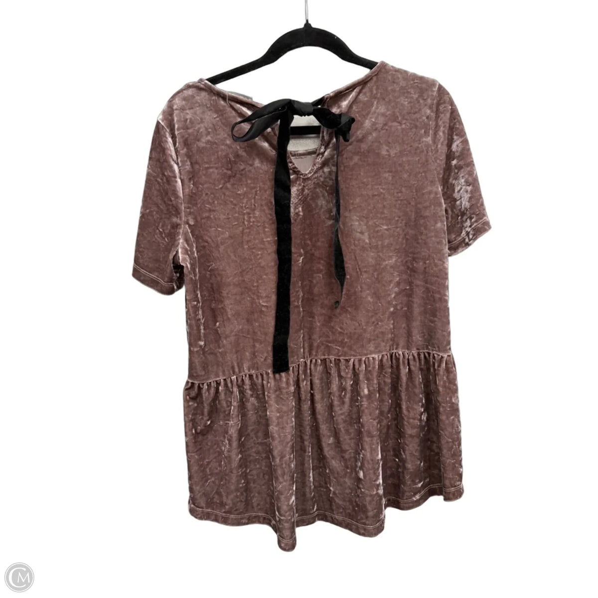 Top Short Sleeve By Pleione In Brown, Size: L
