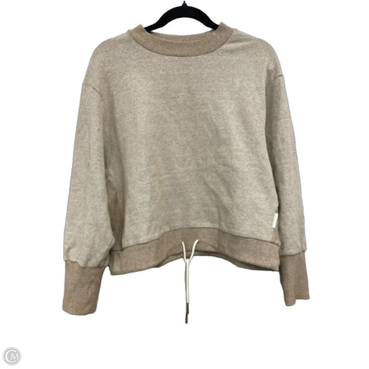 Athletic Sweatshirt Crewneck By Varley In Tan, Size: L
