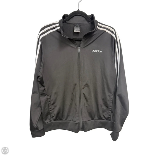 Athletic Jacket By Adidas In Black & White, Size: Xl