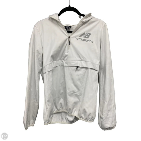 Athletic Jacket By New Balance In White, Size: M