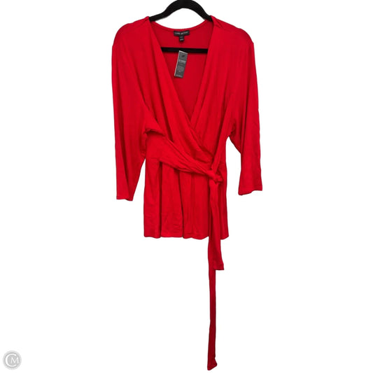 Top Long Sleeve By Lane Bryant In Red, Size: 18
