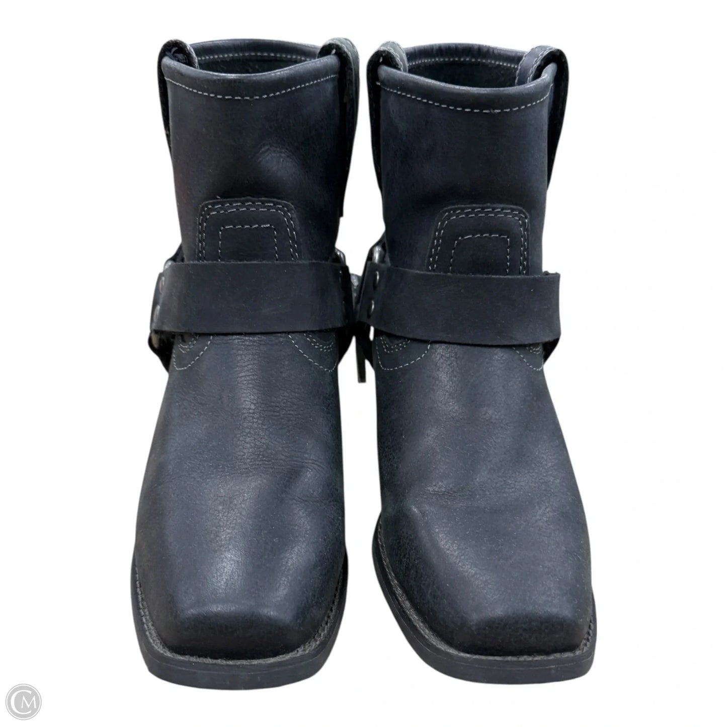 Boots Ankle Heels By Justin In Black, Size: 9