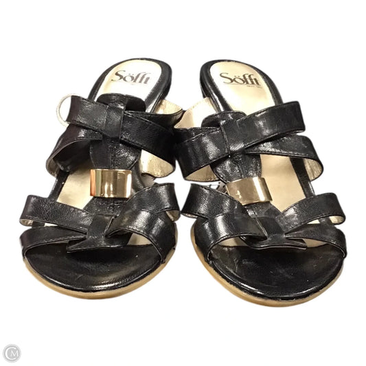 Sandals Heels Wedge By Sofft In Black, Size: 9
