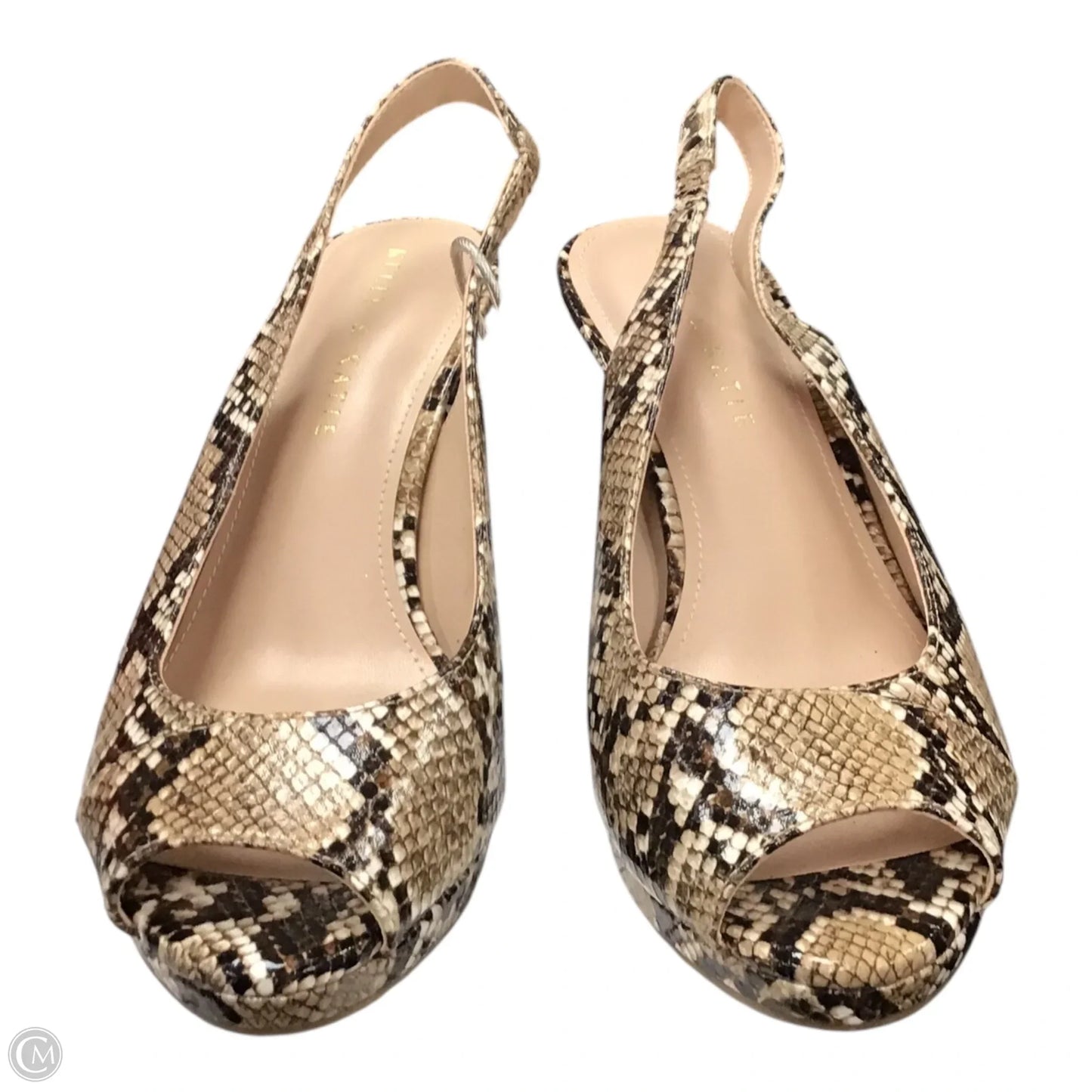 Sandals Heels Stiletto By Clothes Mentor In Snakeskin Print, Size: 7.5