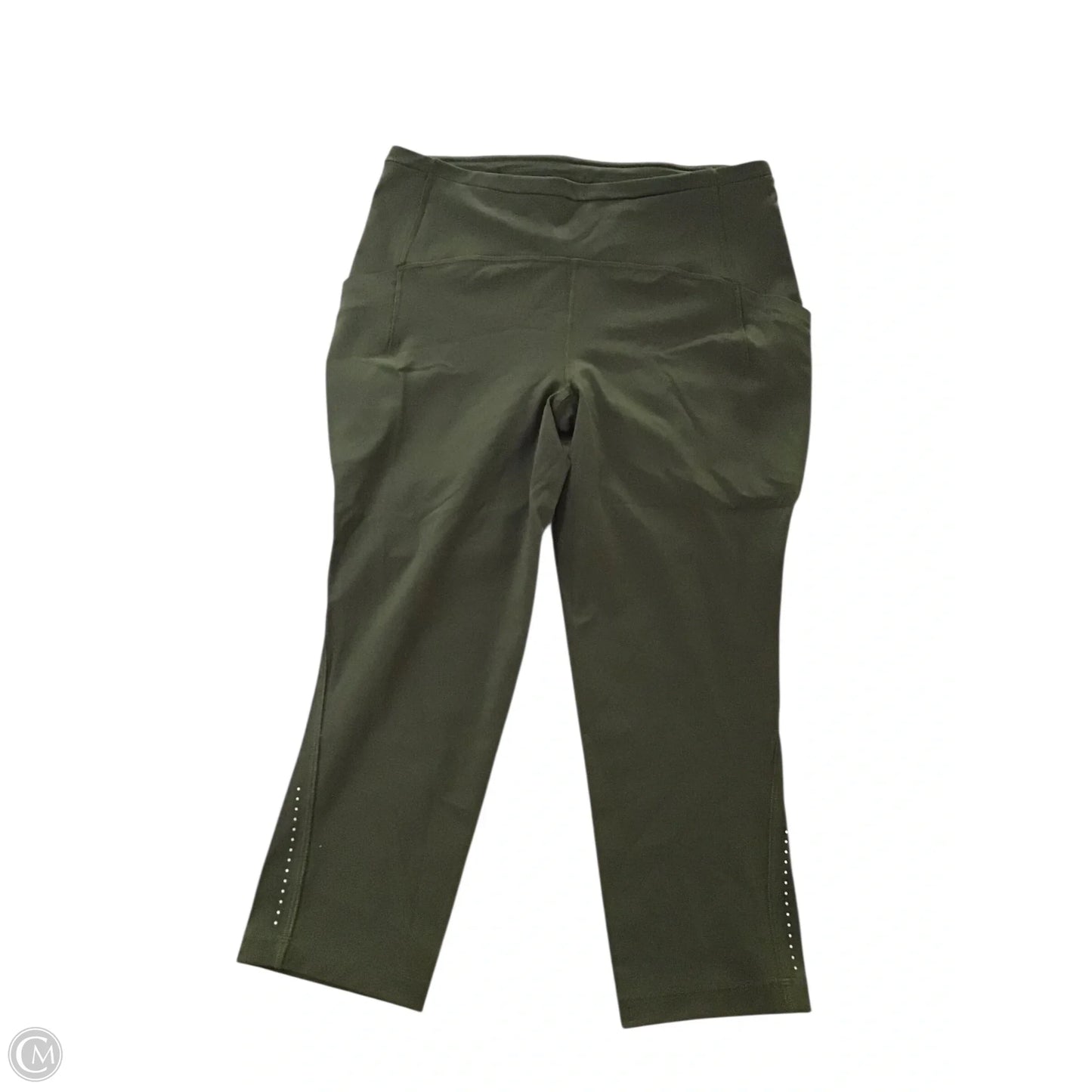 Athletic Leggings Capris By Lululemon In Green, Size: 10