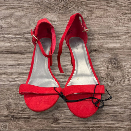 Sandals Heels Block By Worthington In Red, Size: 11