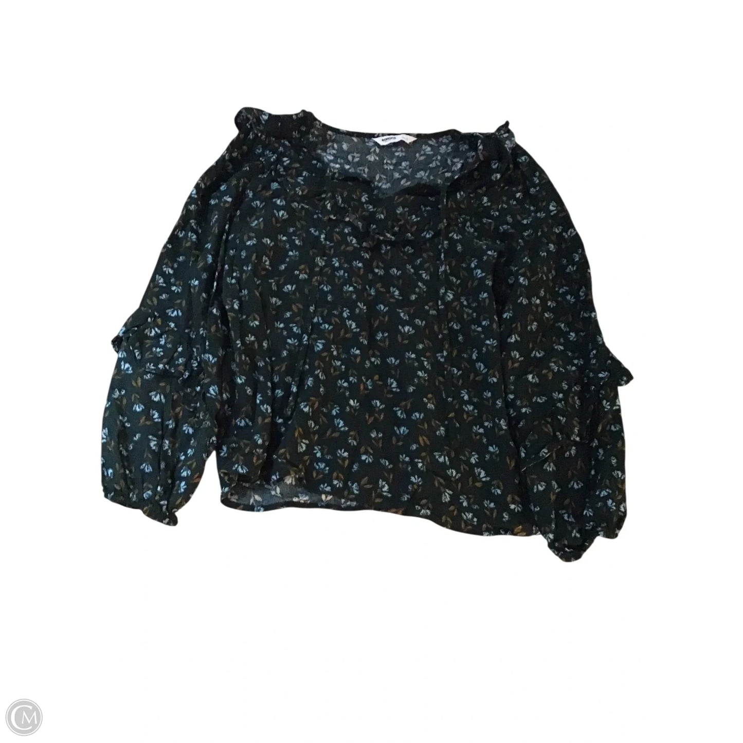 Top Long Sleeve By Sonoma In Blue & Green, Size: L