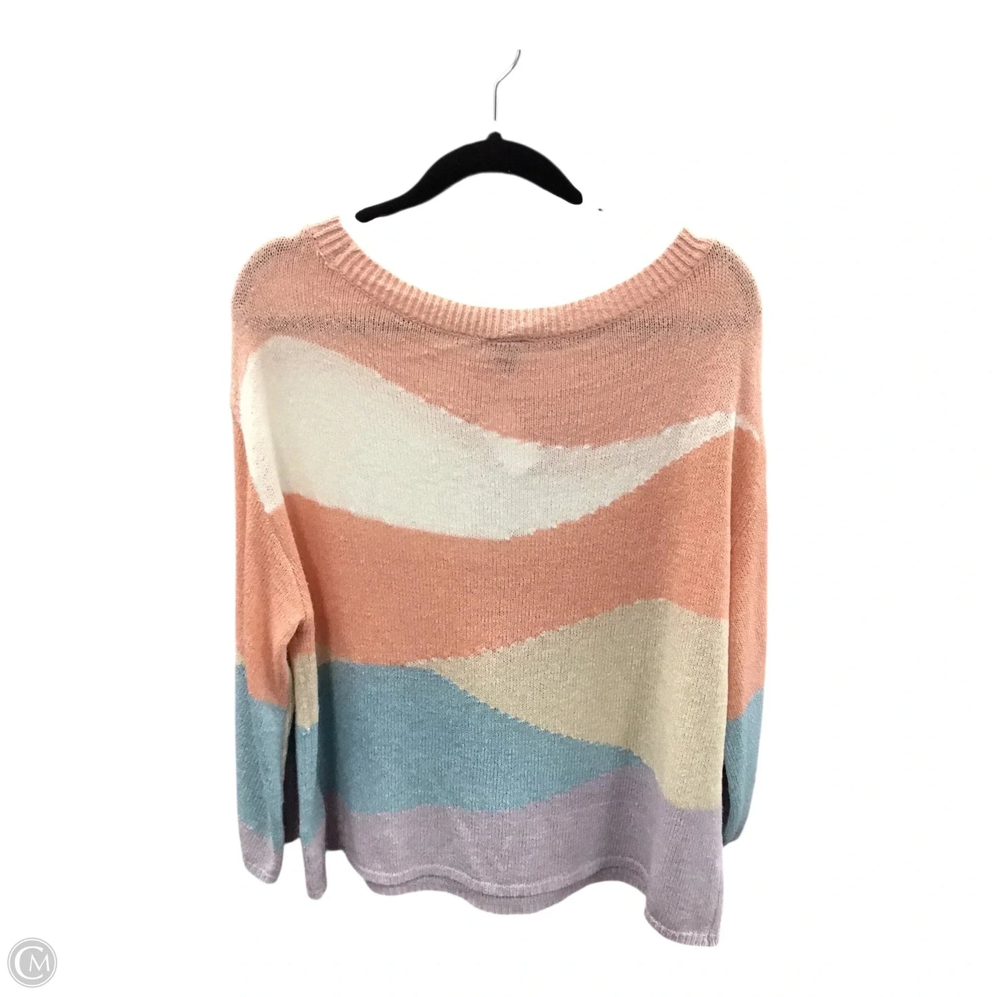 Sweater By Torrid In Pink & White, Size: L
