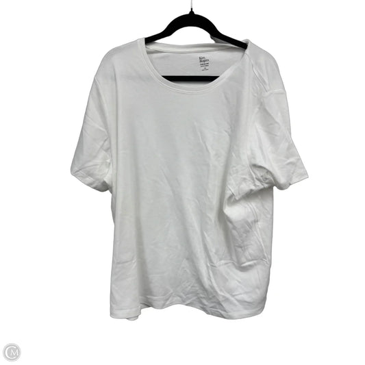 Top Short Sleeve By Kim Rogers In White, Size: 2x