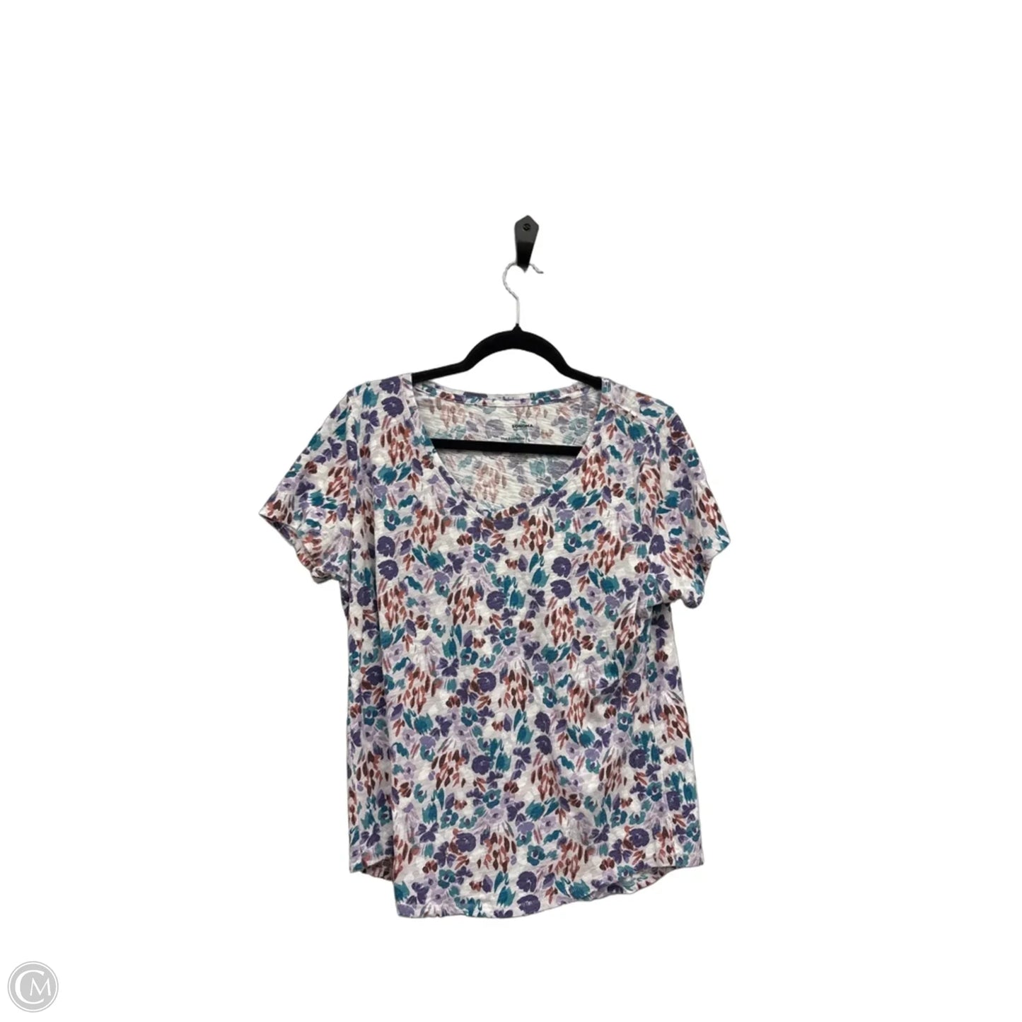 Top Short Sleeve By Sonoma In Floral Print, Size: L