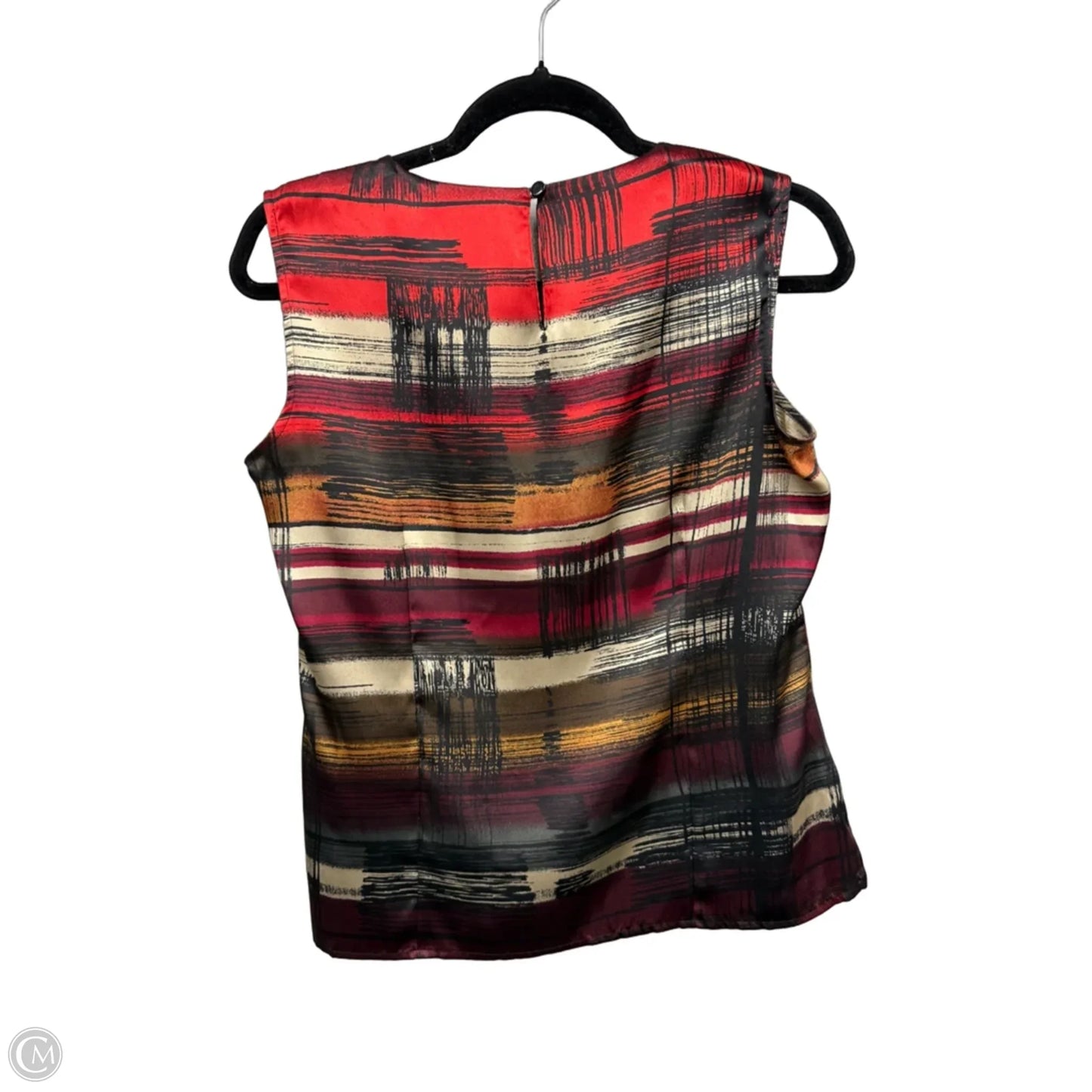 Top Sleeveless By Kasper In Red & Tan, Size: M
