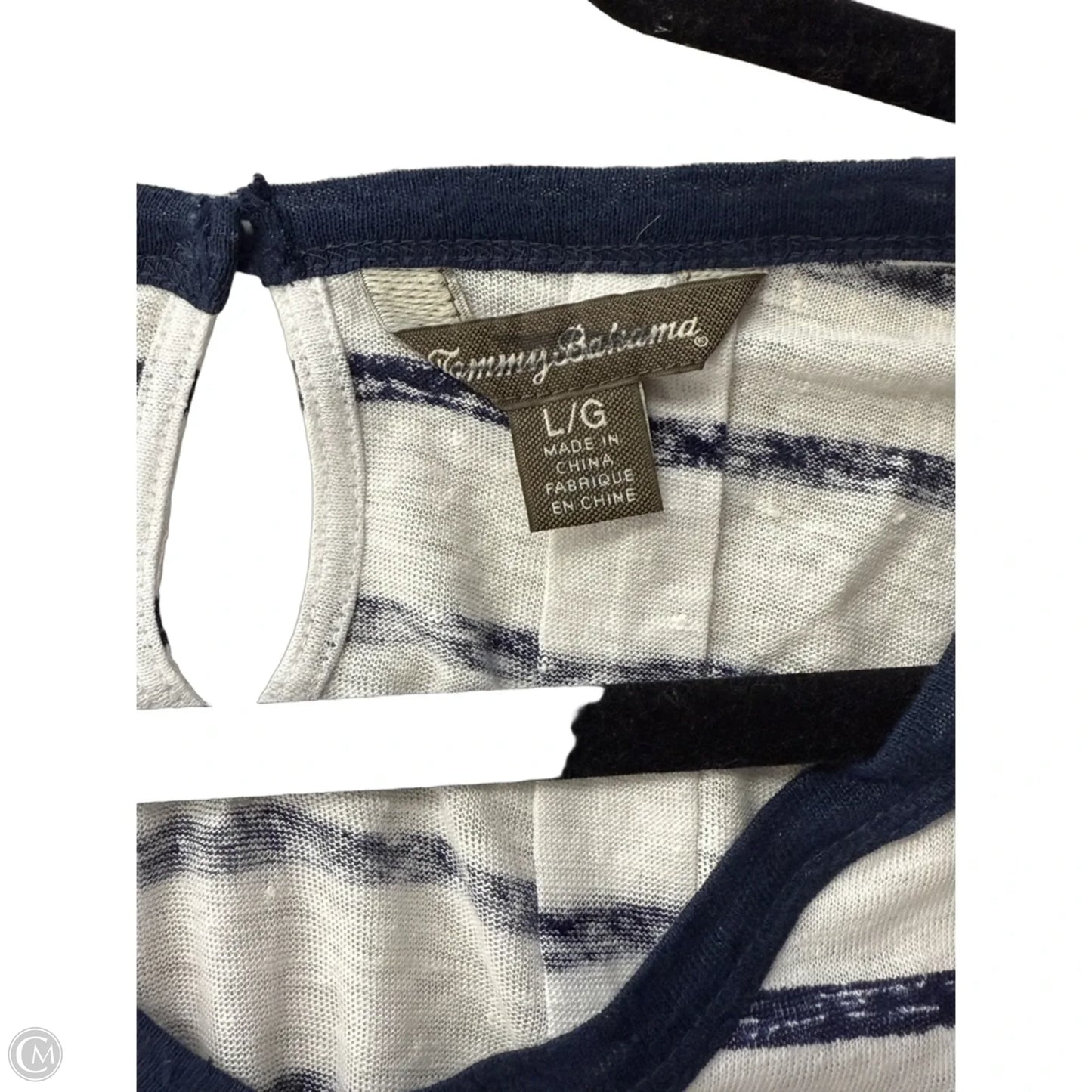 Top Sleeveless By Tommy Bahama In Striped Pattern, Size: L