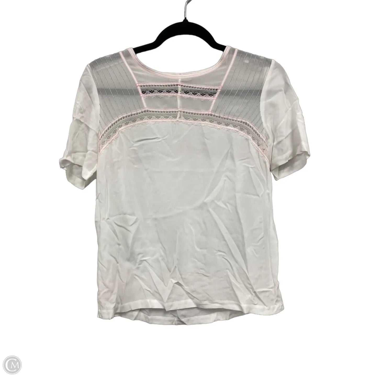 Top Short Sleeve Designer By Sandro In White, Size: S