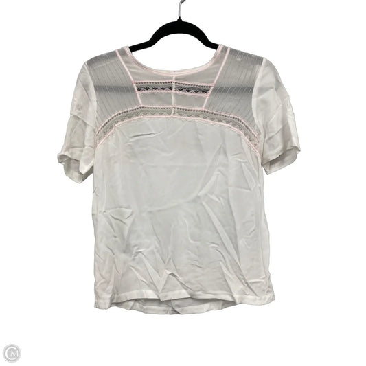 Top Short Sleeve Designer By Sandro In White, Size: S