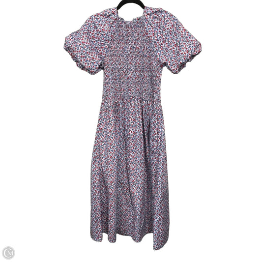 Dress Casual Maxi By J. Crew In Blue & Red, Size: Xs