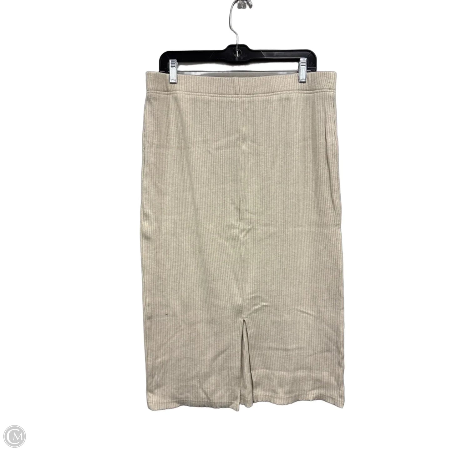 Skirt Midi By Time And Tru In Cream, Size: L