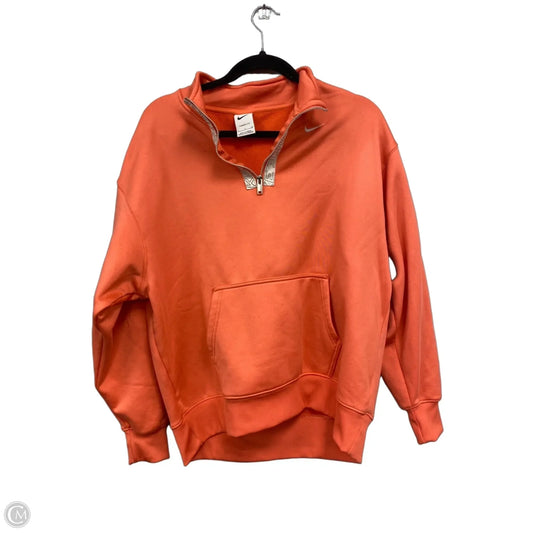 Athletic Jacket By Nike In Orange, Size: Sp