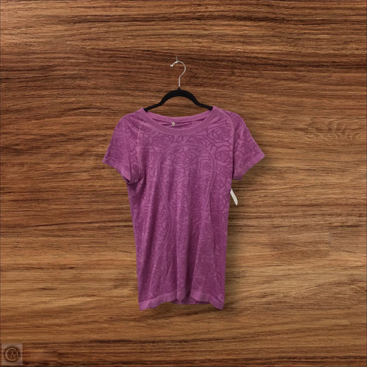 Athletic Top Short Sleeve By Lululemon In Purple, Size: 10