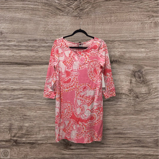 Dress Designer By Lilly Pulitzer In Pink & White, Size: M