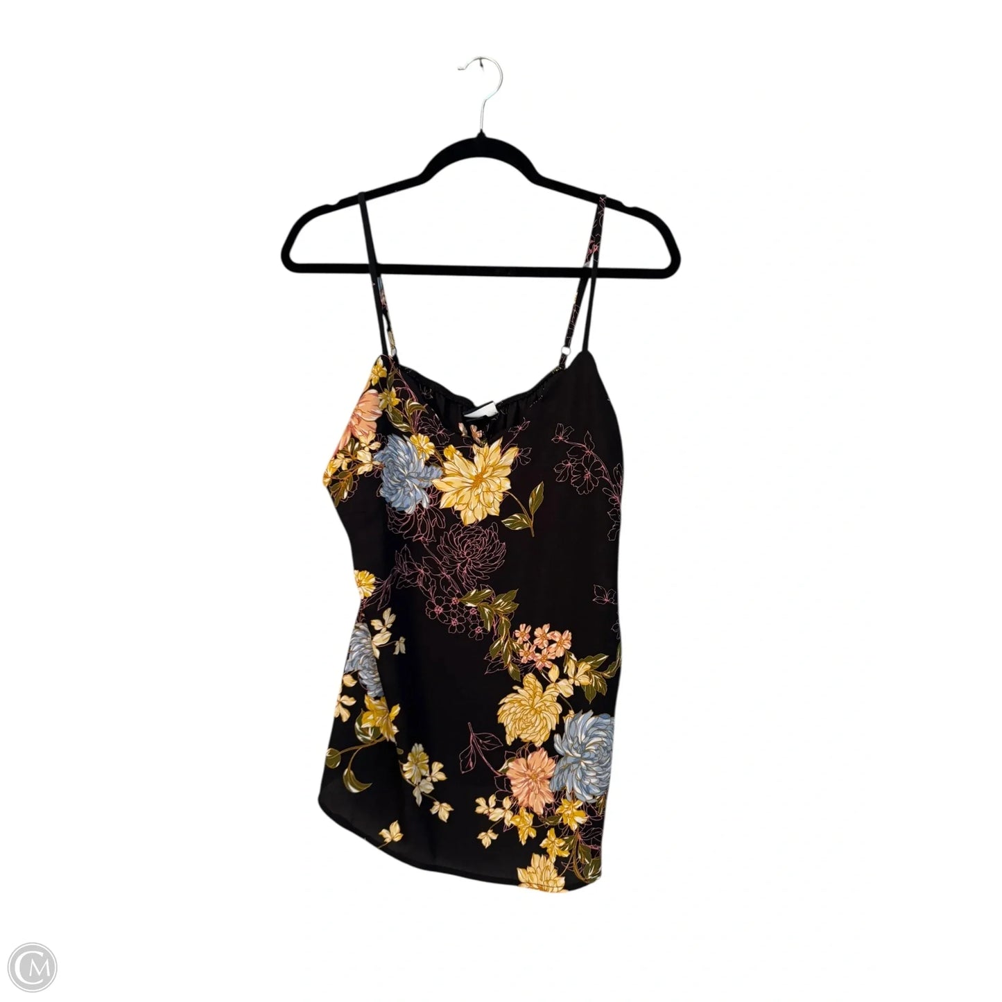 Blouse Sleeveless By Daytrip In Black & Yellow, Size: Xl