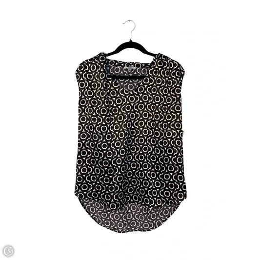 Blouse Sleeveless By Clothes Mentor In Black & White, Size: M