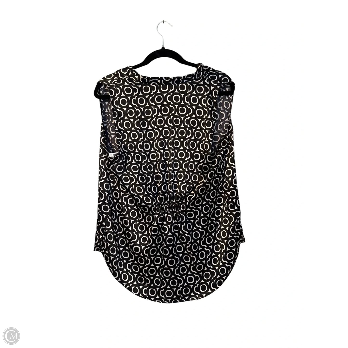 Blouse Sleeveless By Clothes Mentor In Black & White, Size: M