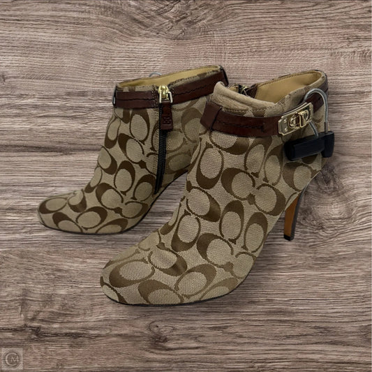 Shoes Designer By Coach In Brown & Tan, Size: 7