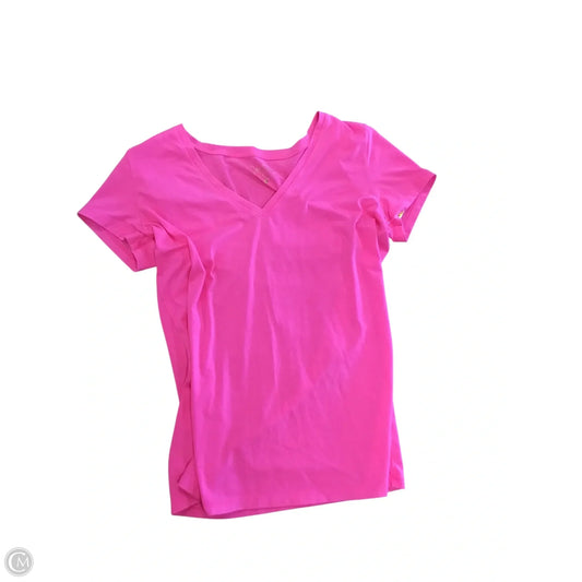 Top Short Sleeve Designer By Lilly Pulitzer In Pink, Size: S