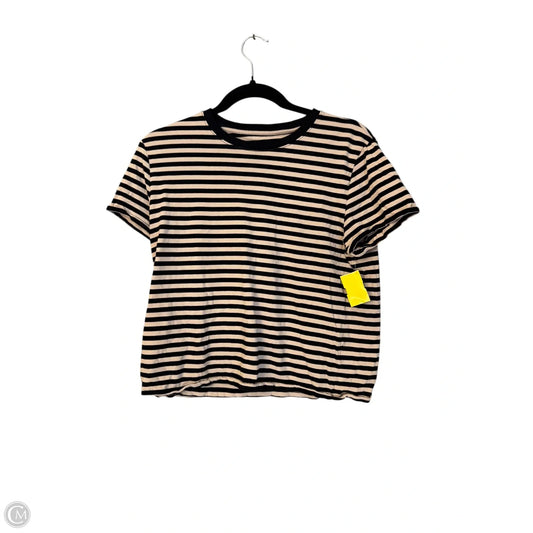 Top Short Sleeve By Everlane In Striped Pattern, Size: M