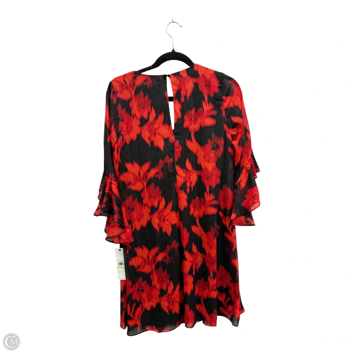 Dress Casual Short By Calvin Klein In Black & Red, Size: 4