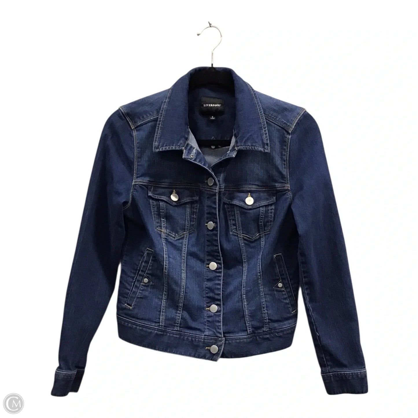 Jacket Denim By Liverpool In Blue Denim, Size: S