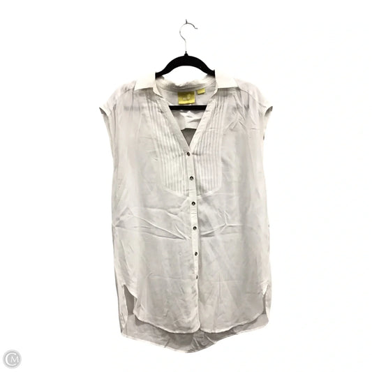 Top Sleeveless By Maeve In White, Size: 12