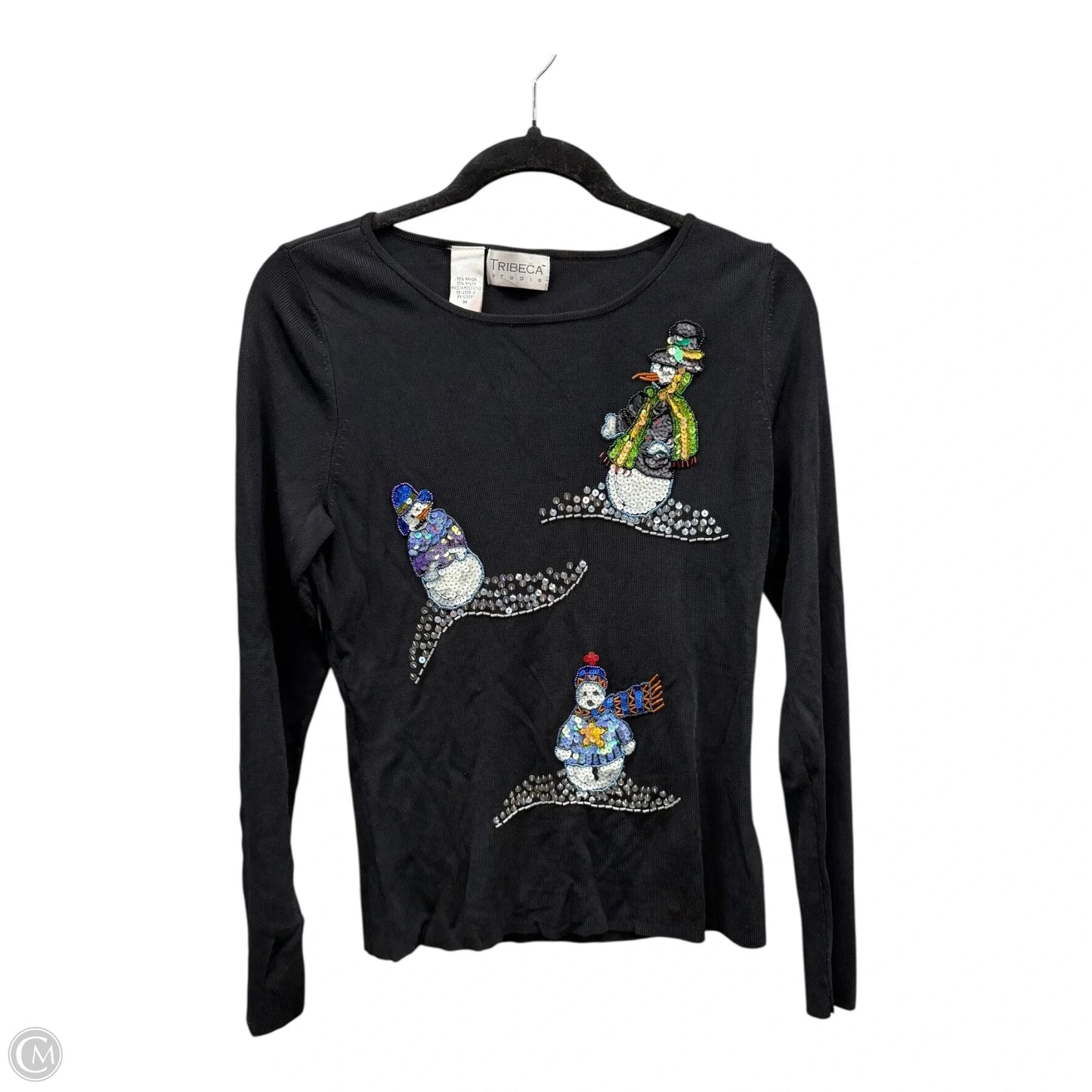 Top Long Sleeve By Clothes Mentor In Black, Size: M