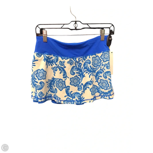 Athletic Skort By Lululemon In Blue & White, Size: 4