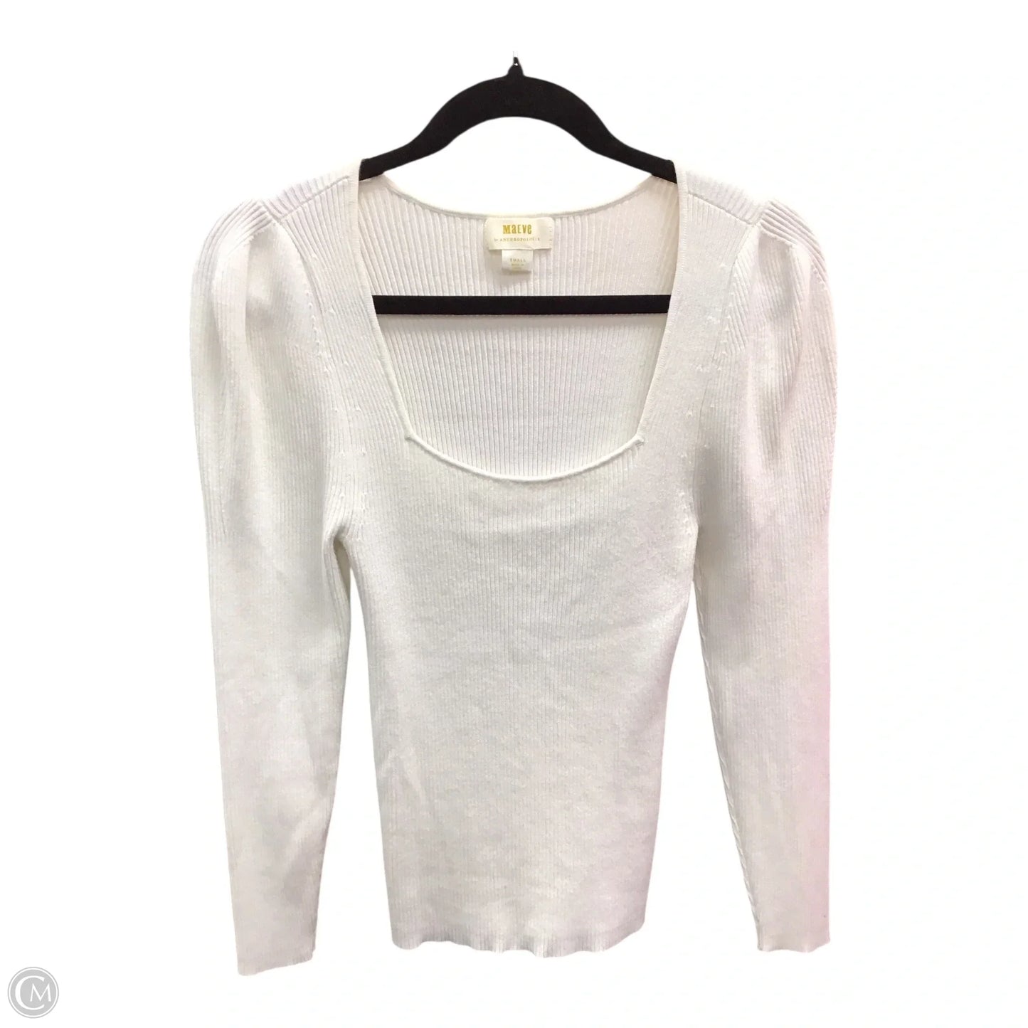Top Long Sleeve By Maeve In Cream, Size: S