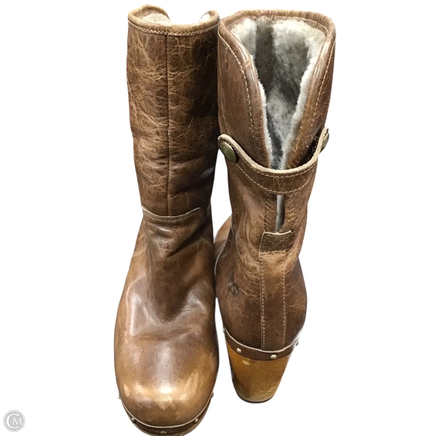 Boots Designer By Ugg In Brown, Size: 8