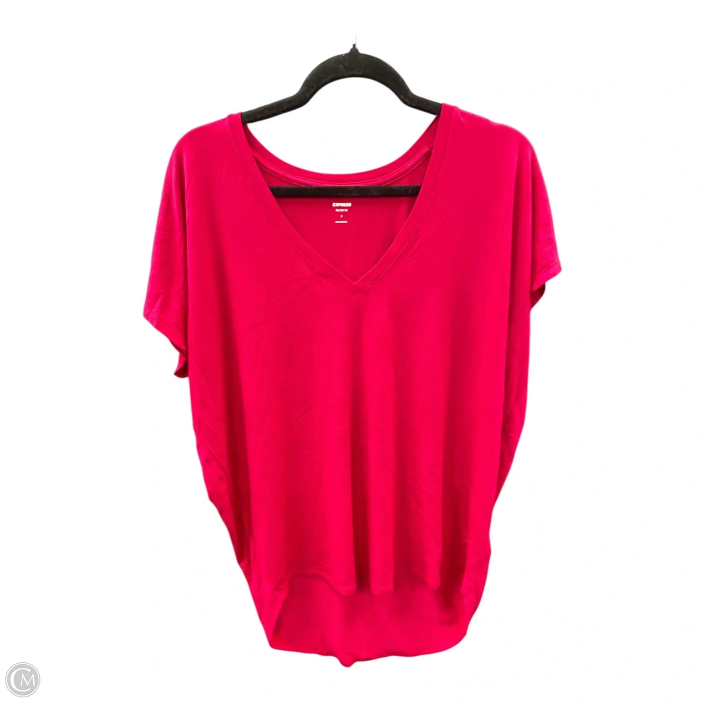 Top Short Sleeve By Express In Pink, Size: S