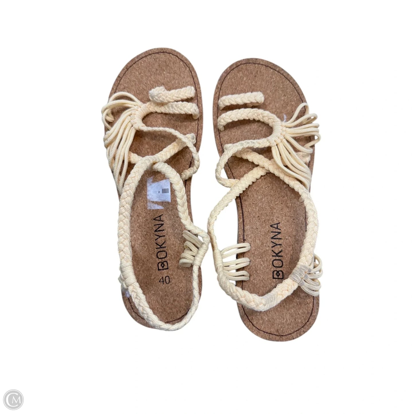 Sandals Flats By Clothes Mentor In Yellow, Size: 9.5