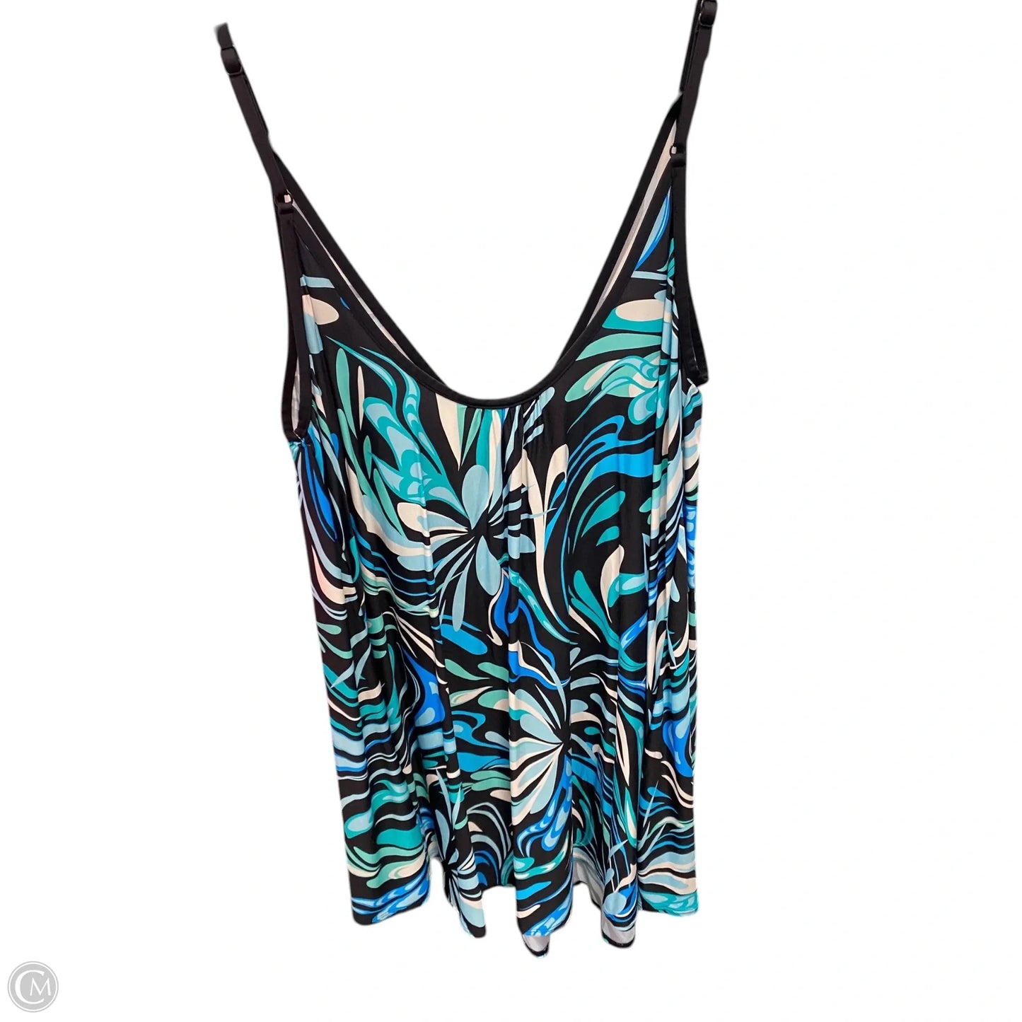 Swimwear Cover-up By Clothes Mentor In Black & Blue, Size: Osfm