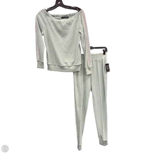Lounge Set Pants By Boston Proper In Green & Silver, Size: Xs