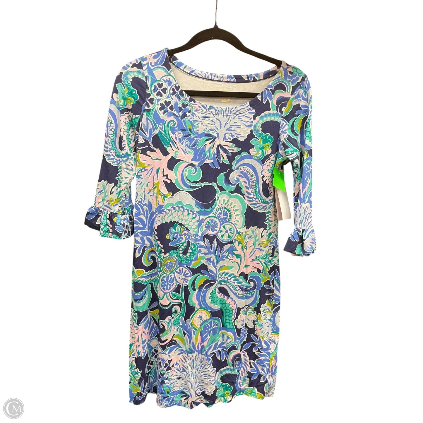Dress Designer By Lilly Pulitzer In Blue & Green, Size: Xs