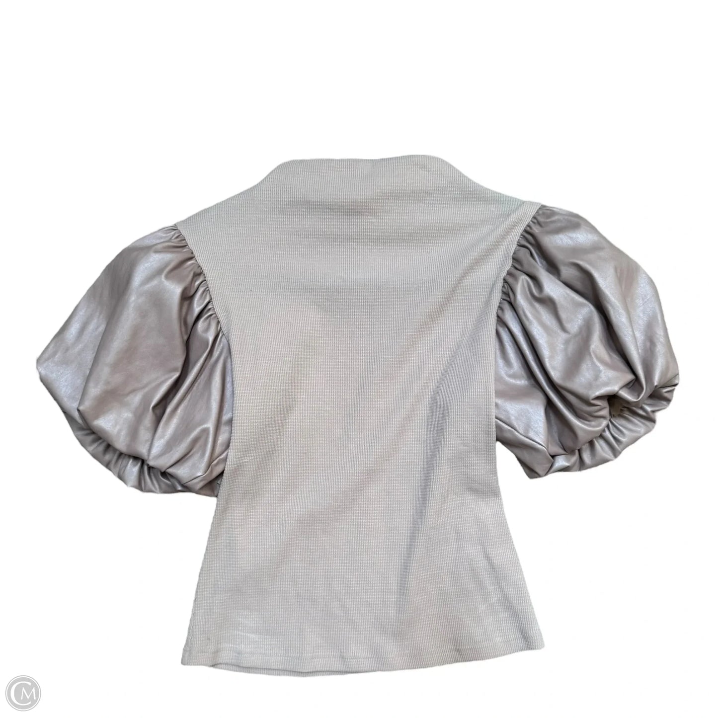 Blouse Short Sleeve By Entro In Beige, Size: S