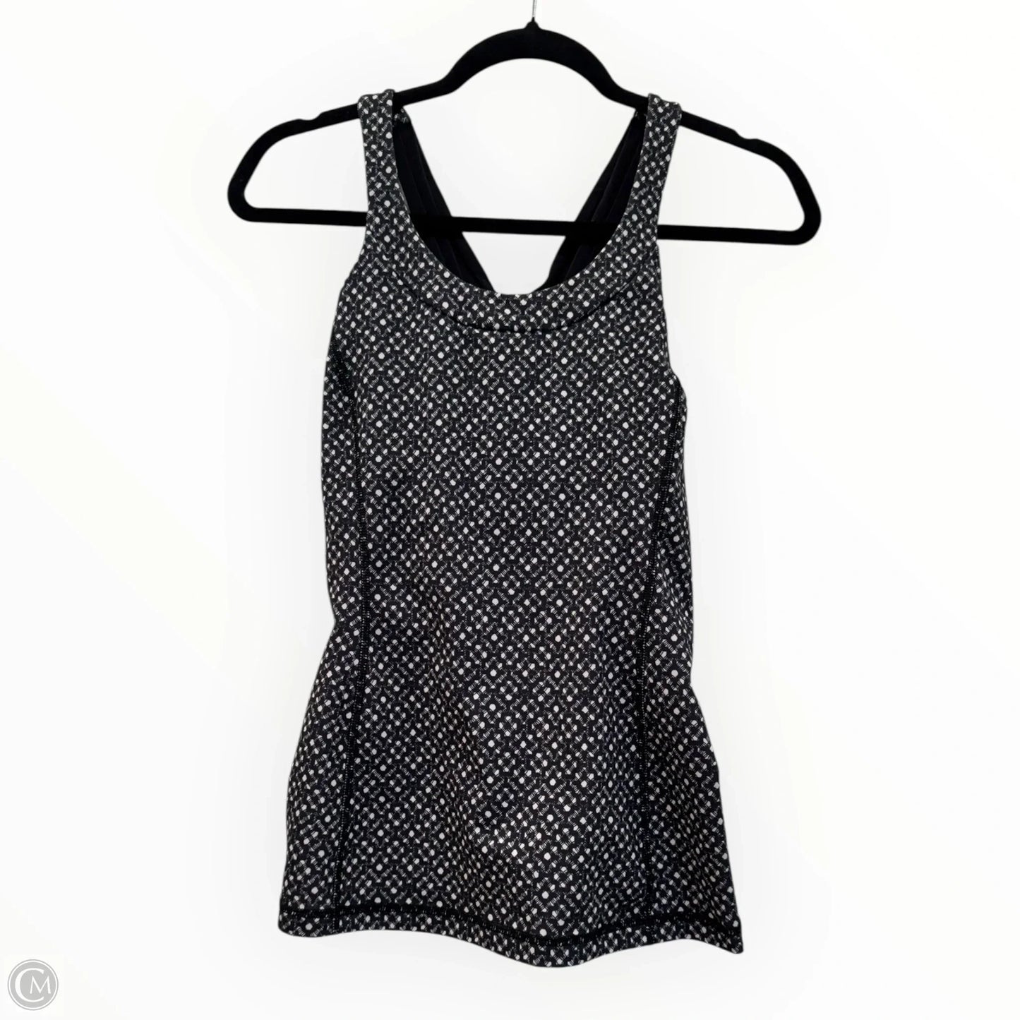 Athletic Tank Top By Lululemon In Black & White, Size: 8