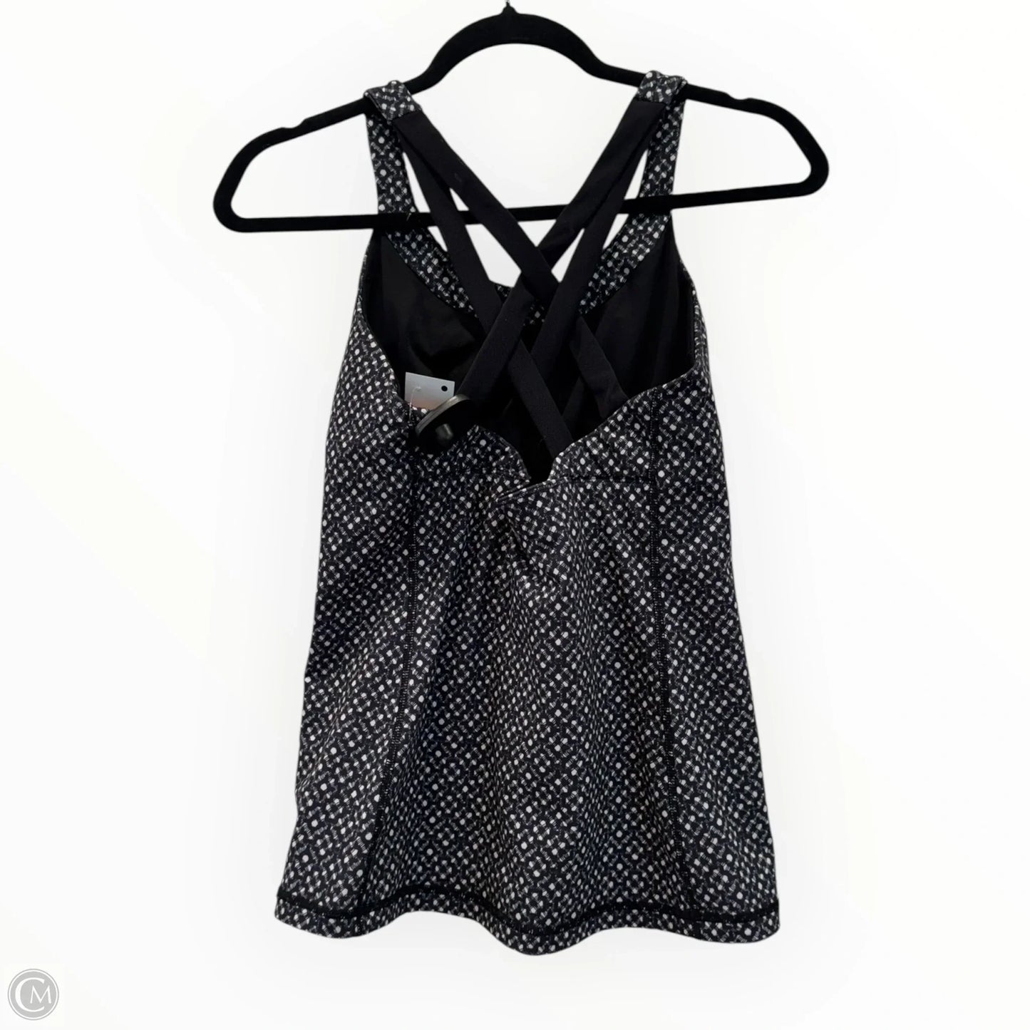 Athletic Tank Top By Lululemon In Black & White, Size: 8