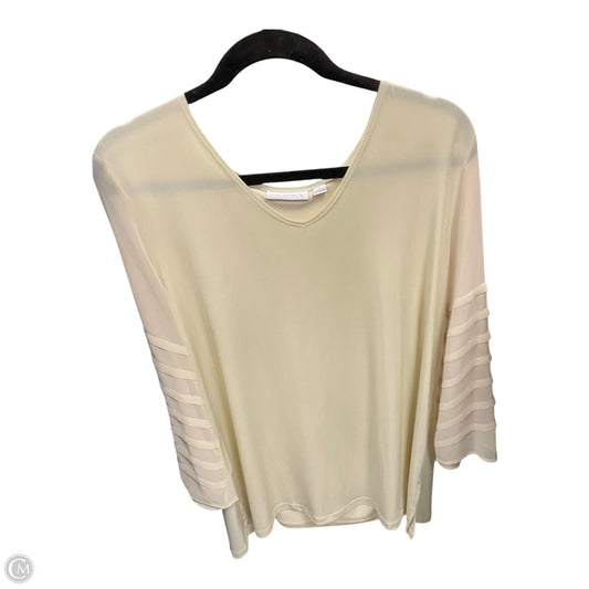 Top 3/4 Sleeve By Susan Graver In Tan, Size: L