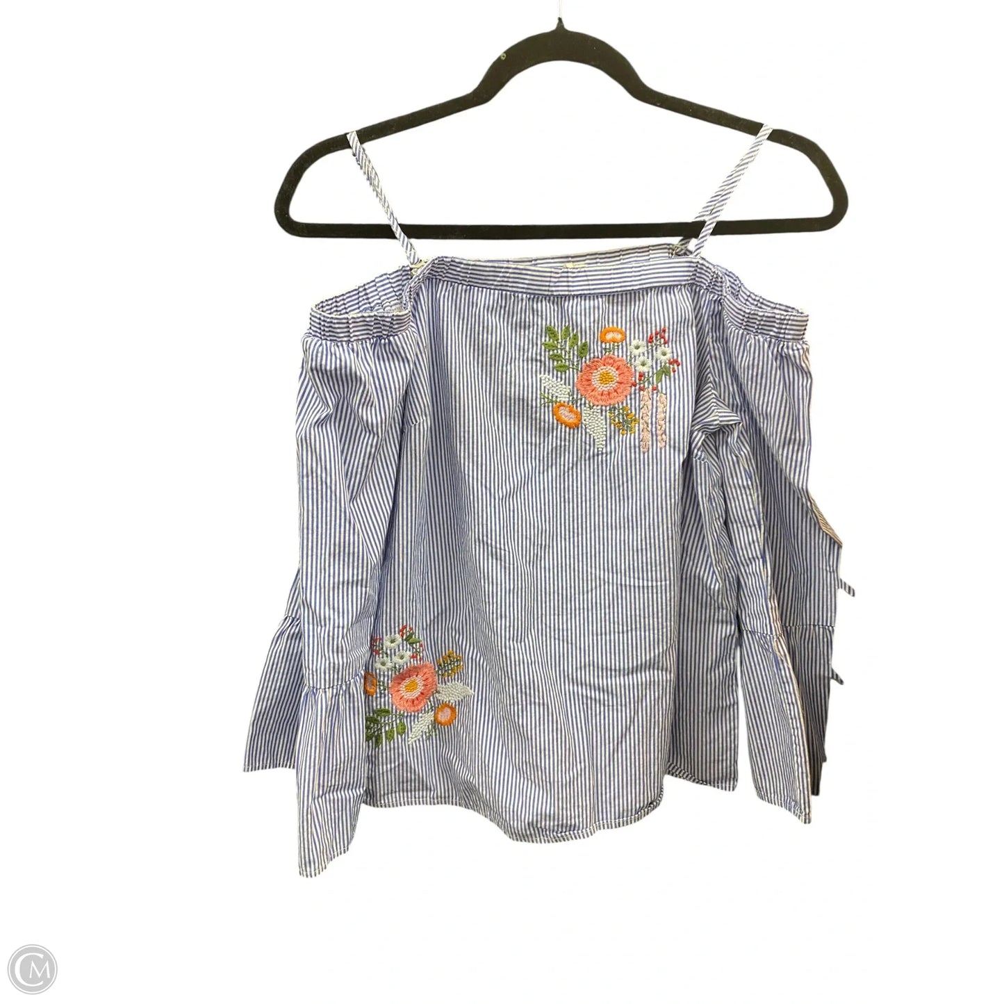 Top 3/4 Sleeve By Clothes Mentor In Striped Pattern, Size: S
