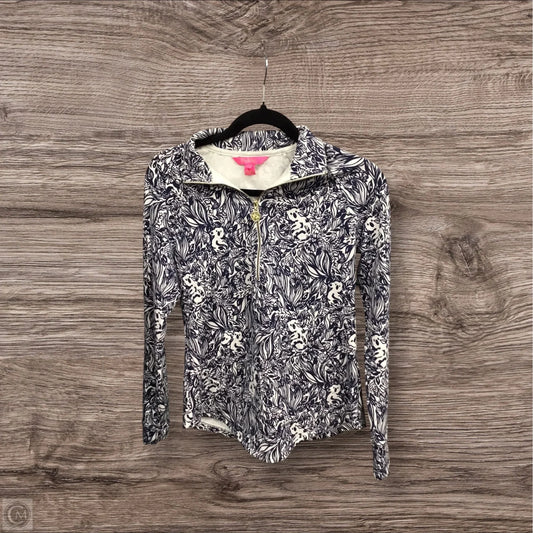 Sweatshirt Designer By Lilly Pulitzer In Blue & White, Size: Xxs